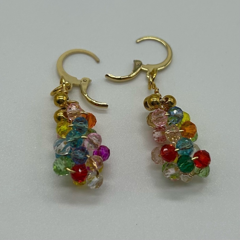 New multi color crystal wired handmade
Earrings - Picture 2 of 6